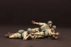 Figurine modèle 1/35 résine GK ,3 figurines, kit non assemblé et non peint 