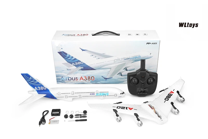 Najtaniej 2019 nowy WLtoys Airbus A380 air zabawki samoloty 2.4G 3Ch RC samolot puszczania samolotów samolot zabawki na zewnątrz Drone A120 A380 rc zabawki samoloty