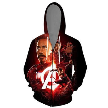 

YFFUSHI 3d Hoodie Men Zipper Coat Men Cool Movie Hero Hooded Hoodies Men Jacket Sweatshirts Male 5XL 3D Jacket