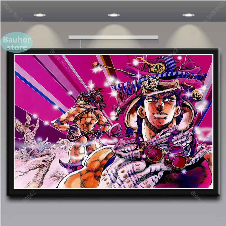 Постер японское аниме JoJo s Необычные Приключения экшн-плакаты и принты настенные художественные украшения холст живопись детская комната Домашний арт - Цвет: 10