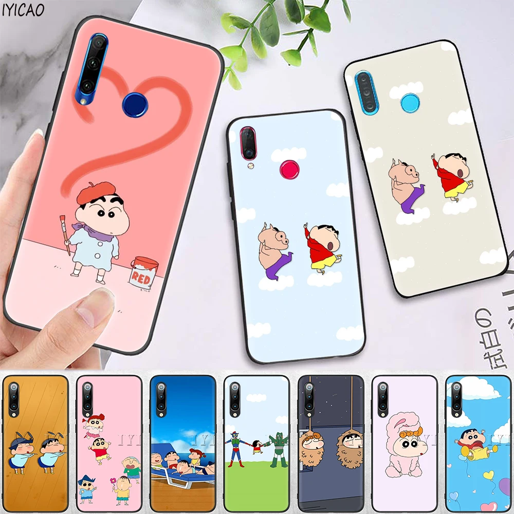 IYICAO Crayon Shinchan Cute Soft Case for Huawei Mate 20 30 Lite 10 Pro Y6 Y7 Y9 2017 2018 2019 Prime |