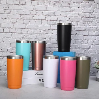 

20oz Travel Car Mug Double Wall Vacuum Flasks Insulated Stainless Steel Thermos Tumbler Water Bottle Cold or Hot Beer Coffee Cup
