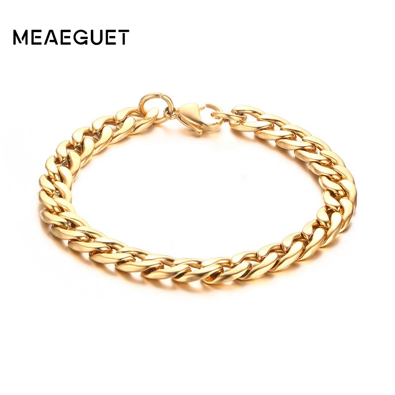 Meaeguet классические мужские кубинские браслеты с цепочкой и звеньями вечерние
