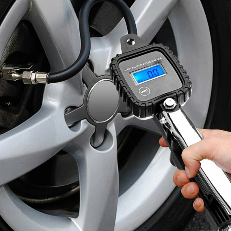Портативный ЖК цифровой автомобильные шины покрышки надувной манометр Psi с шлангом Jl