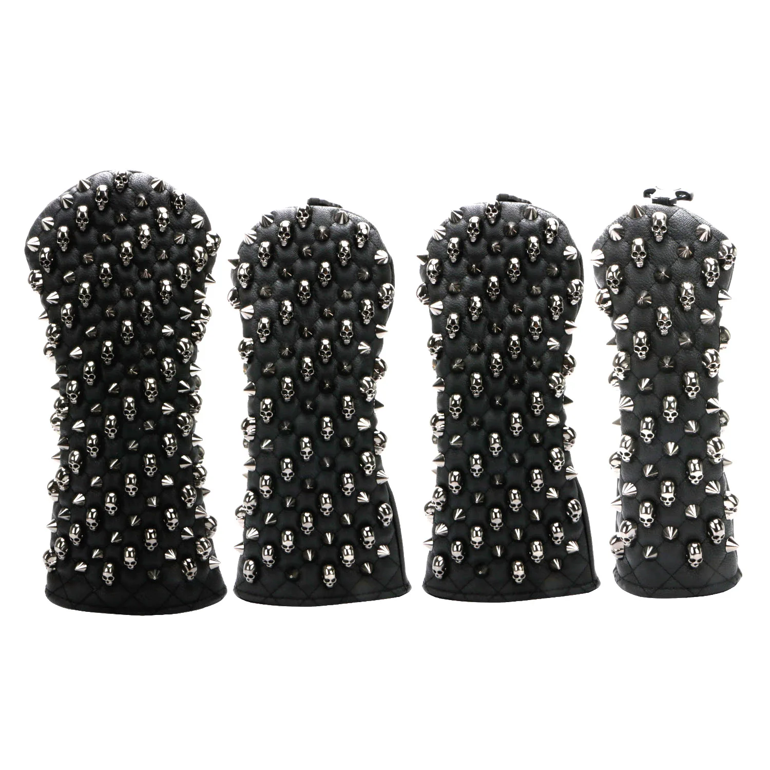 Rivetti Teschio Copritesta Da Golf In Pelle Pu Per Ibridi Fairway Driver 4 Pz/Set Spedizione Gratuita