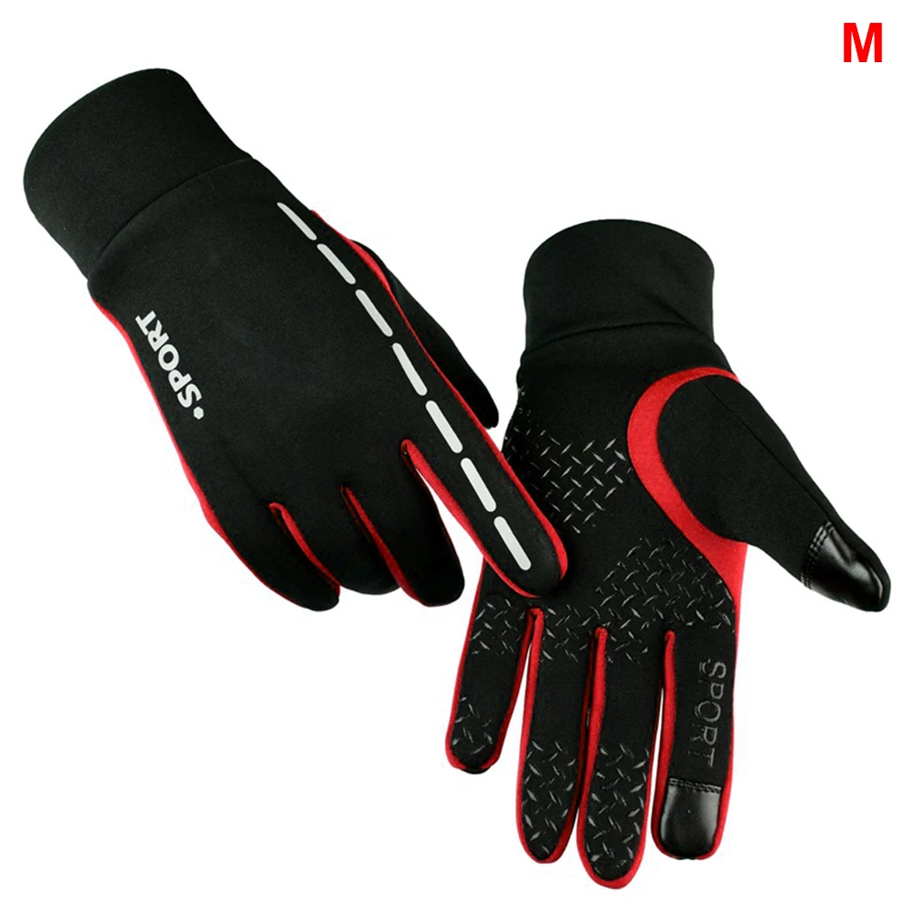 Унисекс походные Светоотражающие перчатки для велоспорта сенсорный экран зимняя теплая одежда для восхождения устойчивая наружная Защитная ветрозащитная полный палец