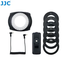Jjc Led Flash Macro Ring Light Speedlite Voor Dslr Macro Lens Omvat Adapter Ring 49Mm 52Mm 55Mm 58Mm 62Mm 67Mm Stap Ring