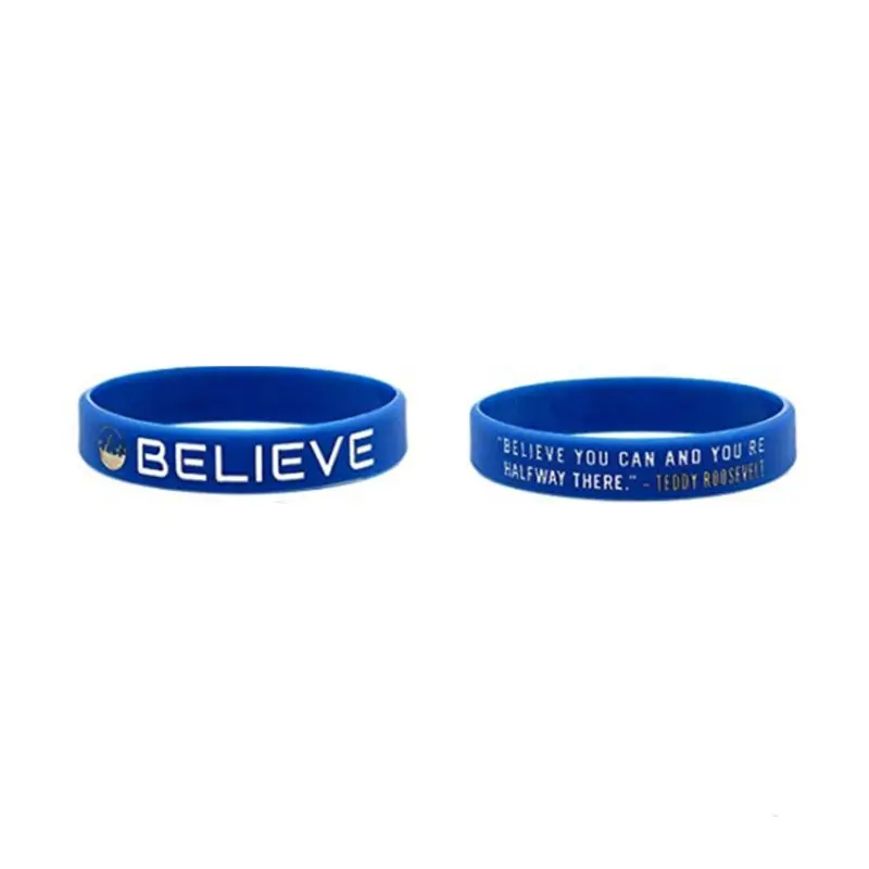 Motivational Silicone Bracelet Rubber Wristbands Inspirational Bracelet Dream Courage Strength Believe Faith Hope Bangle 1Pc rubber silicone bracelet