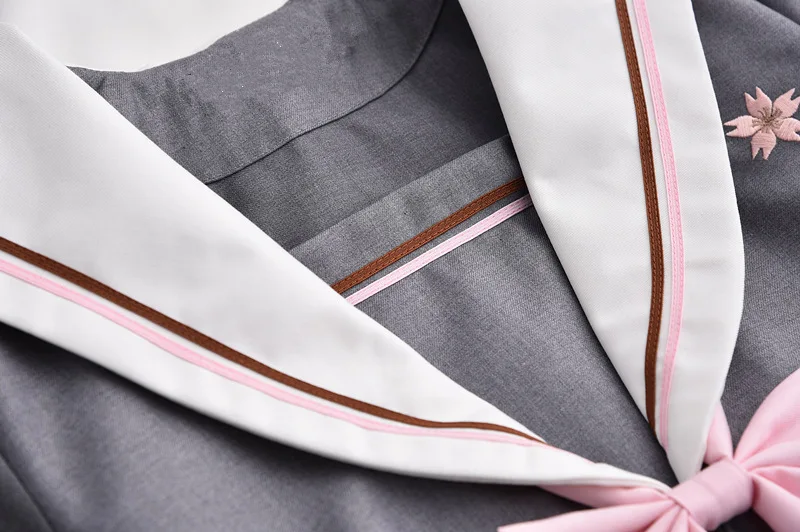 Школьная форма для девочек в японском стиле Sakura embroided весенние женские костюмы униформы для старшей школы
