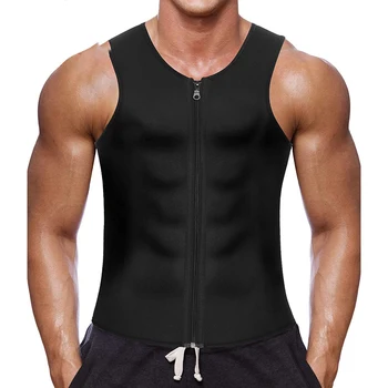 

Men Waist Trainer Vest for Weightloss Hot Neoprene Corset Body Shaper Zipper Shapewear Slimming Belt Belly