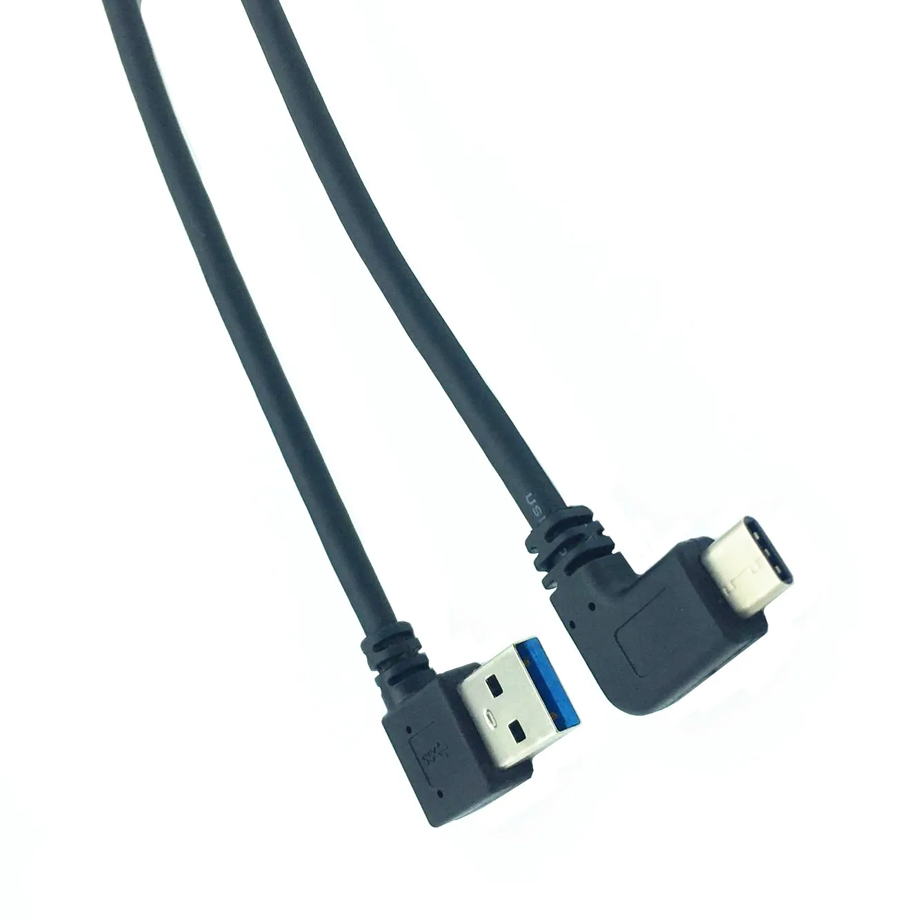 90 градусов левый угол USB 3,0(type-A) Мужской to90 градусов левый угол USB3.1(type-C) Мужской USB кабель для синхронизации данных и зарядки(Bla