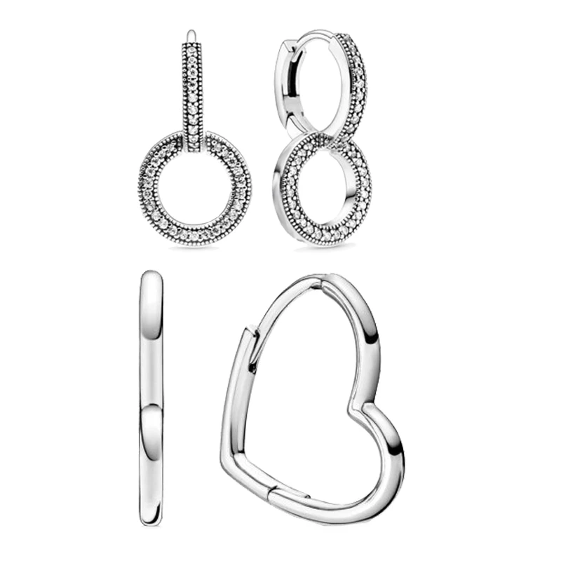 2020 натуральная 925 стерлингового серебра маленькие серьги гвоздики асимметричные в форме сердца из стильное