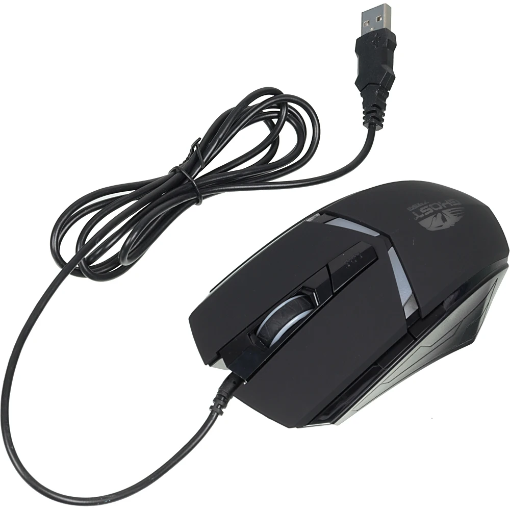 Мышь Oklick 795G GHOST черный оптическая(2400dpi) USB игровая(5but