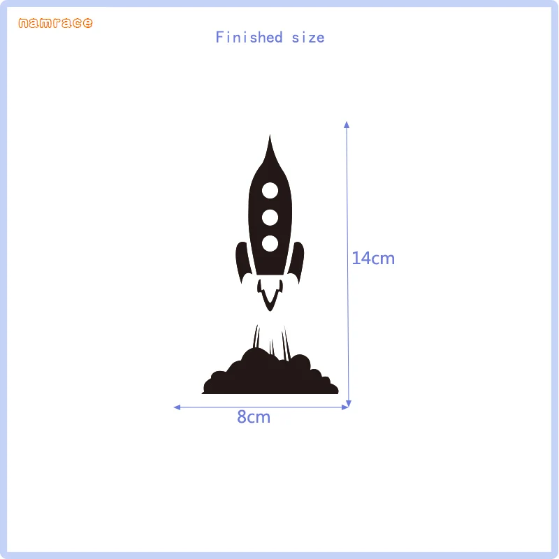 Серия Rocket Ship Blasting Off Настенная Наклейка светильник переключатель Экологичная