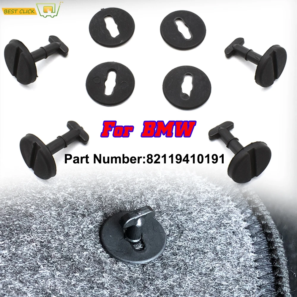 4Pcs Car Carpet Floor Mat Clips Twist With Washers For BMW E32 E36 E46