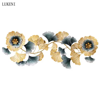 

New Chinese Style Ginkgo Leaf Wall Decoration Living Room Porch Sofa Background Wall Model Room Study Decoration Pendant
