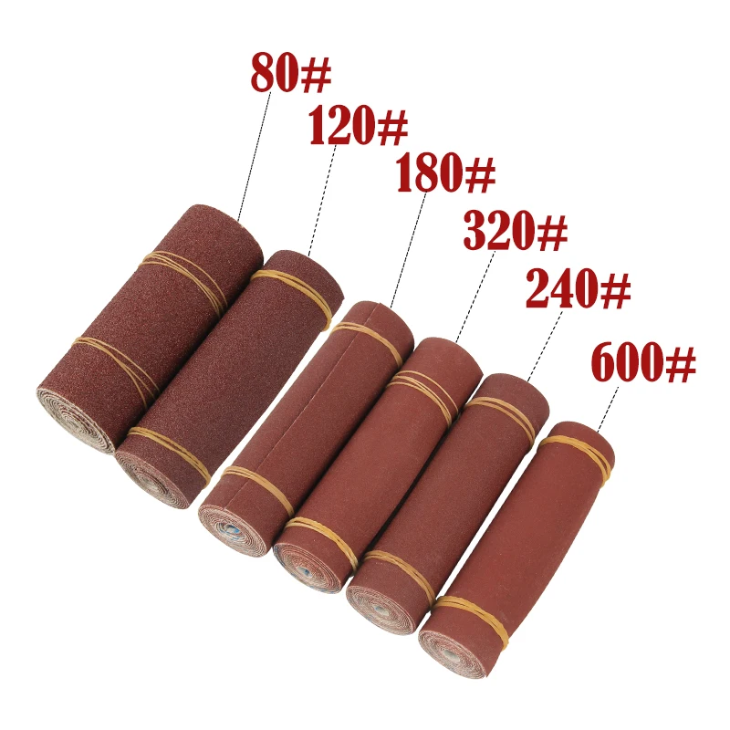 1 м 80-600 зернистость Наждачная ткань рулон полировки наждачной бумаги для шлифовальных инструментов Металлообработка Dremel деревообрабатывающая мебель