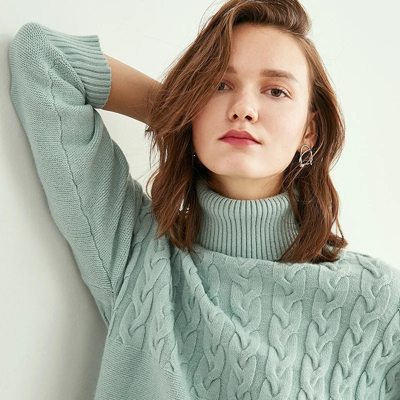 

2019 Winter Women Multicolor Soft Turtleneck Sweater 60% Cashmere Blending Solid Color Sweater Autumn Women Warm Cashmere Soft