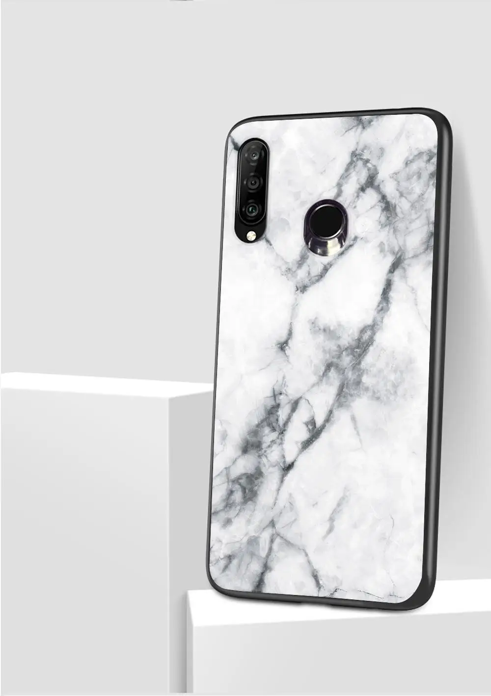 Мраморный чехол из закаленного стекла для huawei P Smart Plus P20 P30 Honor 9X Pro 8X 8C 8A 8 9 10 20 lite 10i 20i Тонкий чехол из ТПУ