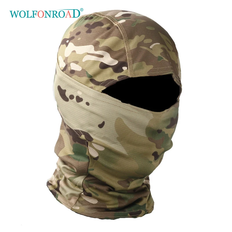 WOLFONROAD, камуфляжная тактическая Балаклава, маска на все лицо, Wargame, велосипедная, Охотничья, Армейская, велосипедная, военный шлем, лайнер, страйкбол, снаряжение