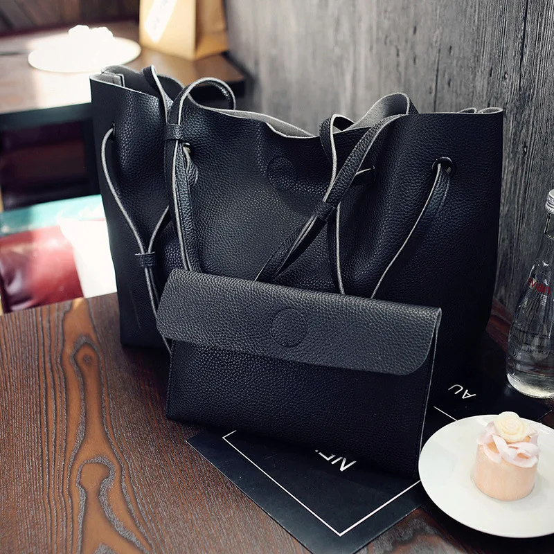 

2018 New Style WOMEN'S Bag Fashion Shoulder Tote Bag Simple Shoulder Bag Retro Versatile Hand Picture Big Bag Fashion