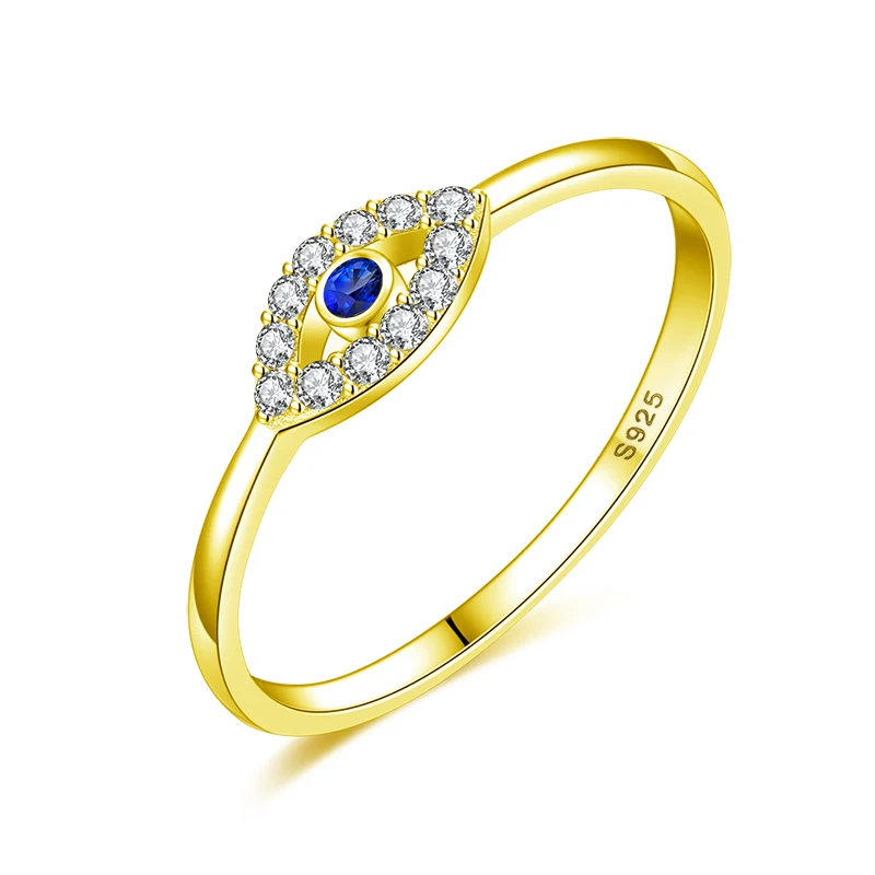 TONTGZHE, настоящее 925 пробы Серебряное кольцо от сглаза, очаровательное голубое CZ обручальное кольцо для женщин, ювелирное изделие из Турции