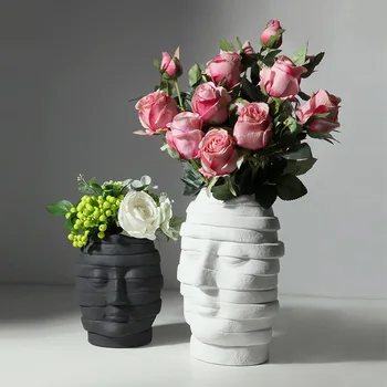 

Nordic Modern Minimalist Creative Human Face Vase Decoration Living Room Sideboard Flower Arrangement