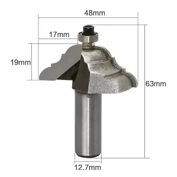 

Table Edge Router Bit French Baroque 1/2" Shank Line Knife Wood Cutter Tenon Cutter for Woodworking Engraving Tools