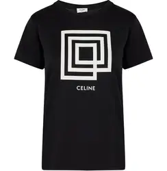 Футболка CELINE из джерси с принтом «лабиринт», футболка в классическом стиле, футболка winner, Мужская брендовая одежда