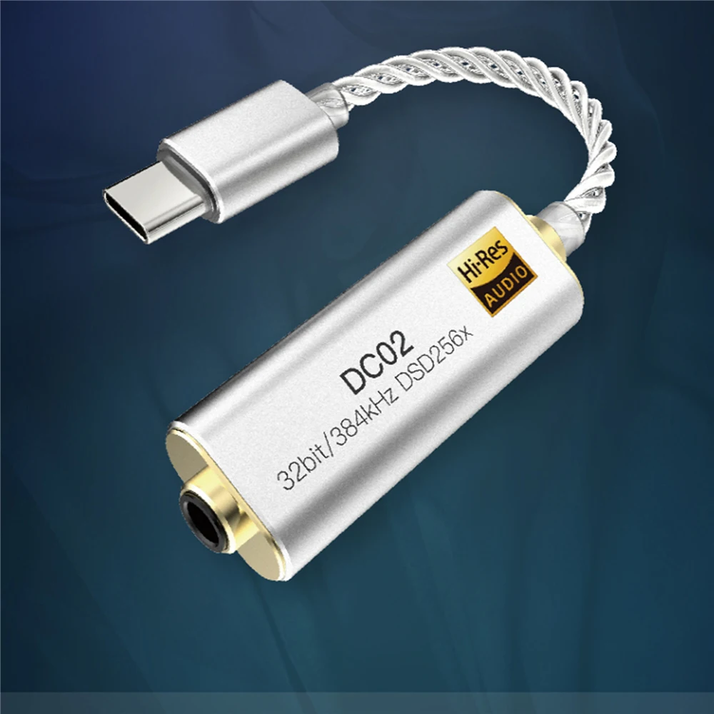 Портативный усилитель для наушников адаптер для iBasso DC01 DC02 USB DAC type C до 3,5 мм/2,5 мм адаптер для Android телефонов ПК планшетов - Цвет: DC02