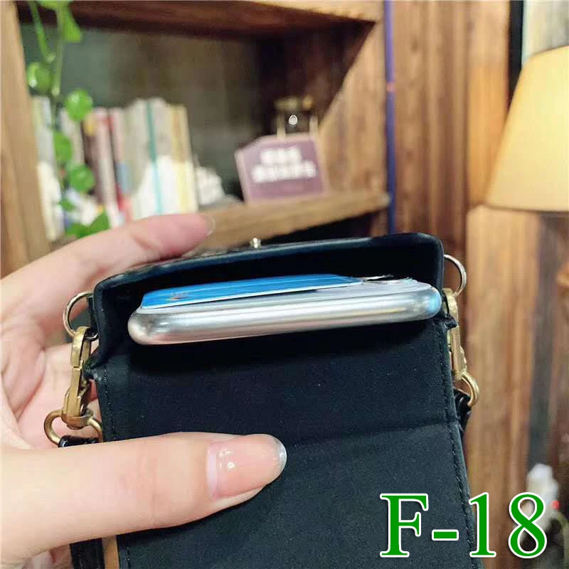 

F18 Luxury Brand LL Retro Square Handbag Universal 6.7inch For Iphone 11 12 Pro Max Phone Bag Card Wallet Purse Crossbody Pouch