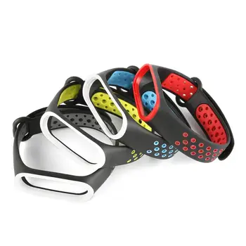 

Double Color Silicone Watch Strap For Xiaomi Mi Band 3 4 Replacement Wristband Sport Wrist Strap Wristband Smart Bracelet Belt