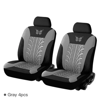 

4Pcs Car Seat Protective Covers Set Universal with Tire Track Detail Car Seat Protector Four Seasons Fit Auto Inner Parts