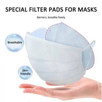 

1/10/50pcs Disposable Face Masks Replacement Filtering Pad Breathable Mask Gasket Respiring Mat For All Kinds Of Masks
