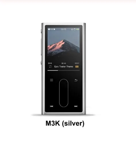 ZycBeautif FIIO M3K HIFI Hi-Res без потерь портативный музыкальный плеер MP3 AK4376A ЦАП чипы Высокая точность записи 24 часа батареи - Цвет: Серебристый