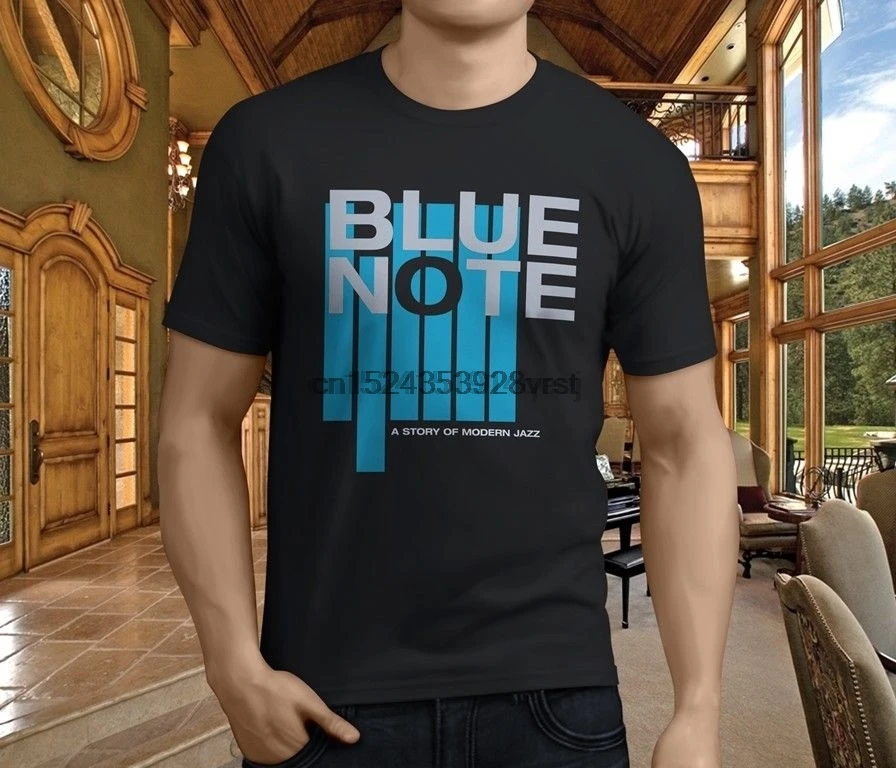 Blue Note Jazz Musik Catatan Mens Hitam 