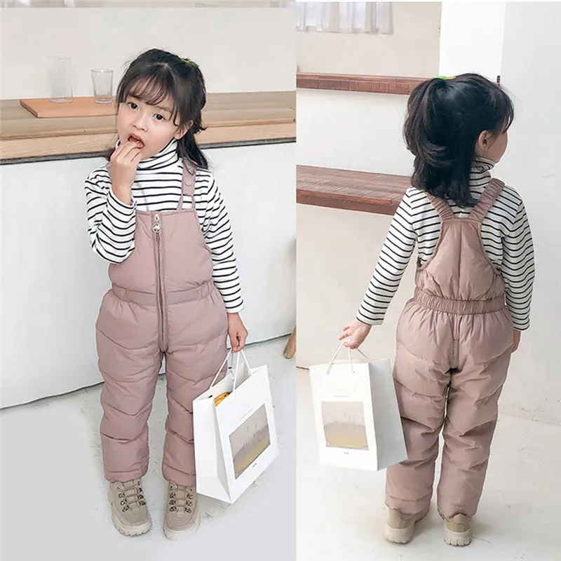 boy winter jumpsuit Toddler Kids Baby Boys Girls Warm Pants Overall Jumpsuit Winter Trousers Clothes #4O07 (1)