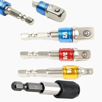 

3pcs Hex Shank Socket Adapter Drill Bits+60mm Quick Release Self-locking Bit Rod