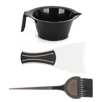 

Paint Mixer 3pcs Hair Dyeing Board Dye Cream Applying Hair Coloring Bowl Brush Styling Tool Set Hair Color Mixing Bowls