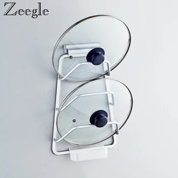 

Aluminum Kitchen Pot Rack Pan Lid Holder Cabinet Door Pot Pan Lid Wall Mounted Rack Organizer Space Saver Storage Shelf 3 Layers