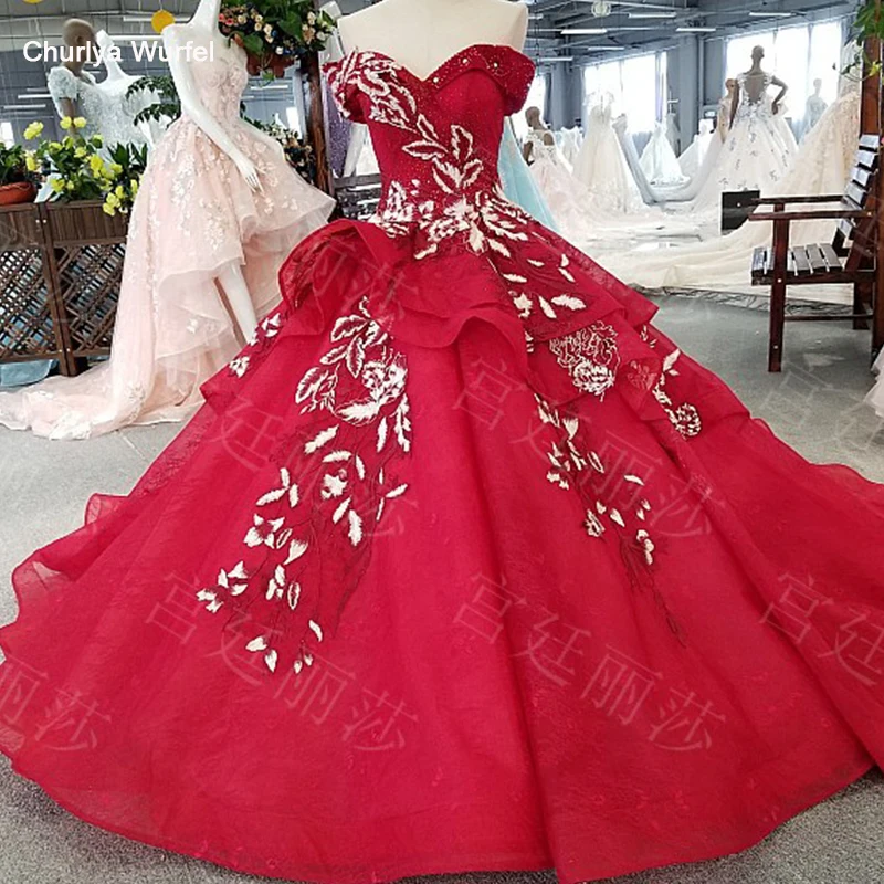 LS00373 красное вечернее платье бальное с открытыми плечами милое длинное vestido de festa