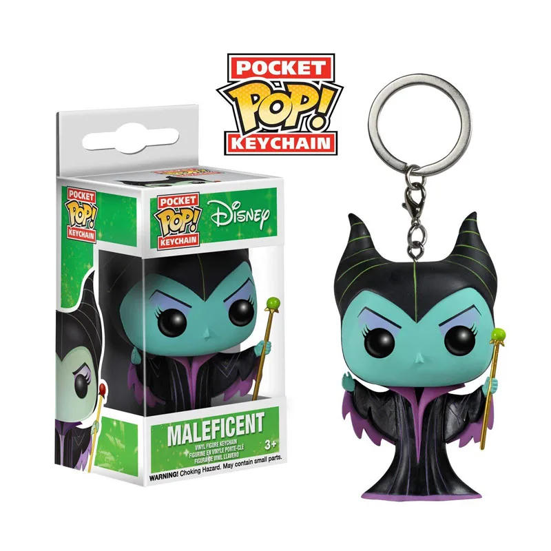 FUNKO поп Дисней Marvel мультфильм Карманный Брелок Скрудж макдак Maleficent CHOST RIDER Рисунок Игрушки для детей Рождественский подарок - Цвет: бледный розовато-серый