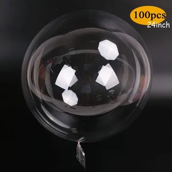 

100pcs 10inch 12inch,18inch,20inch,24inch,36inch Clear Bubble Balloon Led Balloons For wedding Decorations birthday party