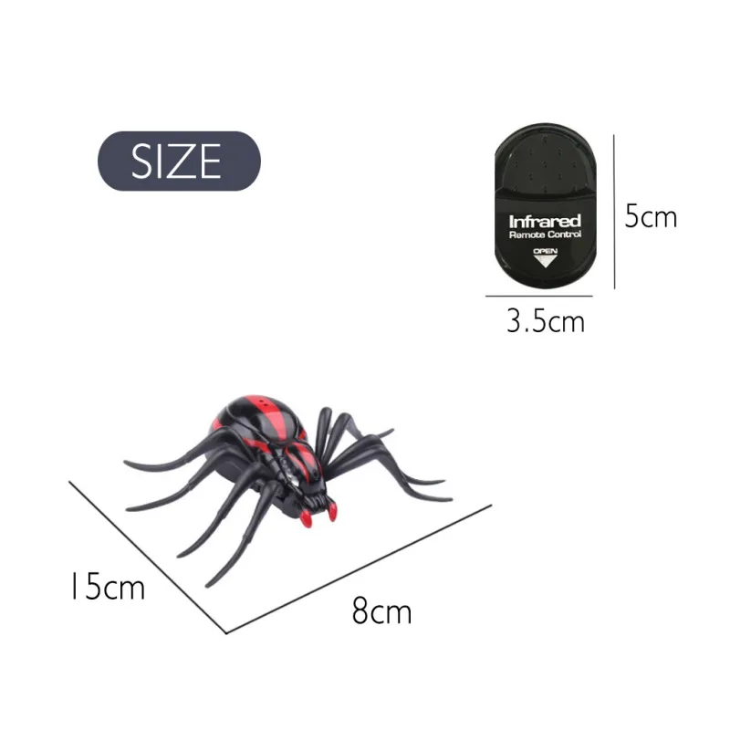 New Kids Remote Control Infrared Scary Insect Electric Wireless Fake Realistic Novelty Spider Toy Halloween Party Play Toys NEW
