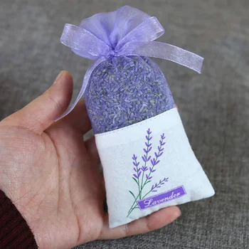 

30pcs Empty Sachets Bag Flower Printing Fragrance Lavender Sachet Bag Purse (New Style) - Light Purple