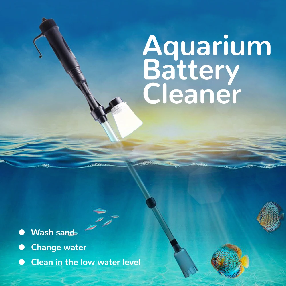 Аквариумная батарея сифонный аквариум Вакуумный Гравий фильтр для воды очиститель сифонного фильтра аквариумный пылесос