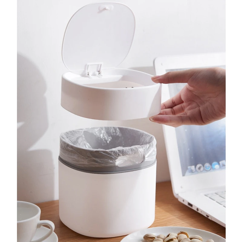 Mini Desktop Waste Bins Garbage Basket Home Table Plastic Trash Can Office Supplies Dustbins Sundries Barrel Box trash can,desktop trash can