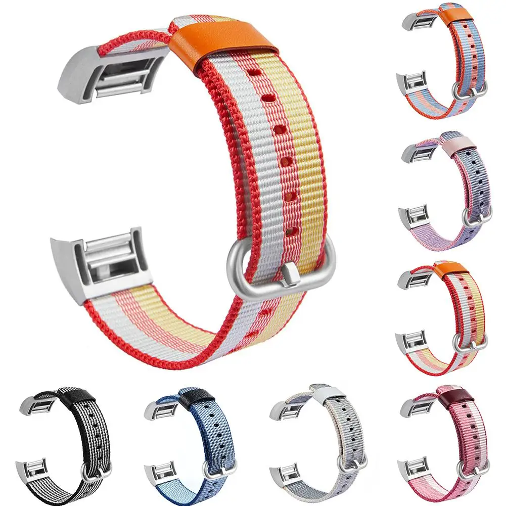 

Replacement Adjustable Nylon Watchband Men Sports Watch Band Wrist Strap For Fitbits Charge 2 Watchband Smart watch Accessories