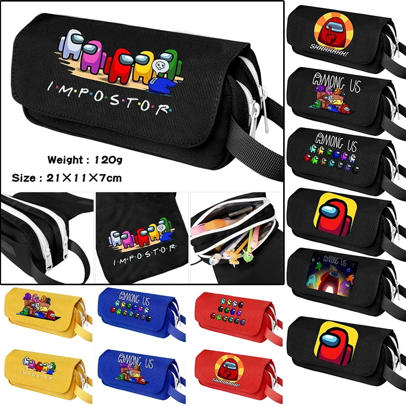 Estuche de lápices de juego para ropa de niños con caricaturas, estuche de papelería para estudiantes, estuche de cosméticos para niñas, suministros escolares