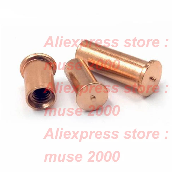

M6 inner thread standoff brass spacer copper weld soldering pin PCB LED SMT connector Copper Hex Nut threaded pass Column